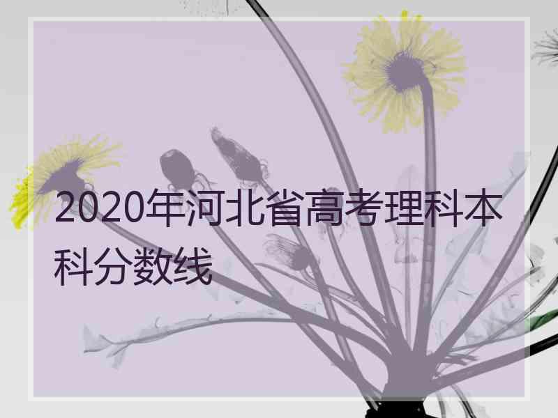 2020年河北省高考理科本科分数线 2020年河北省高考理科本科分数线