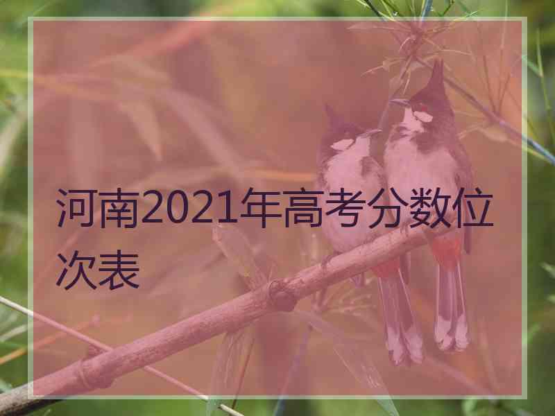 河南2021年高考分数位次表 河南2021年高考分数位次表