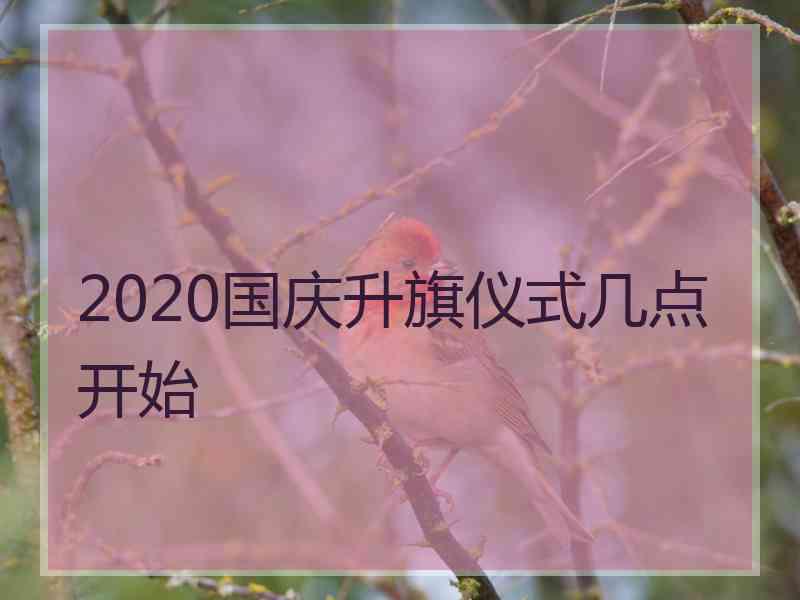 2020国庆升旗仪式几点开始 2020国庆升旗仪式几点开始