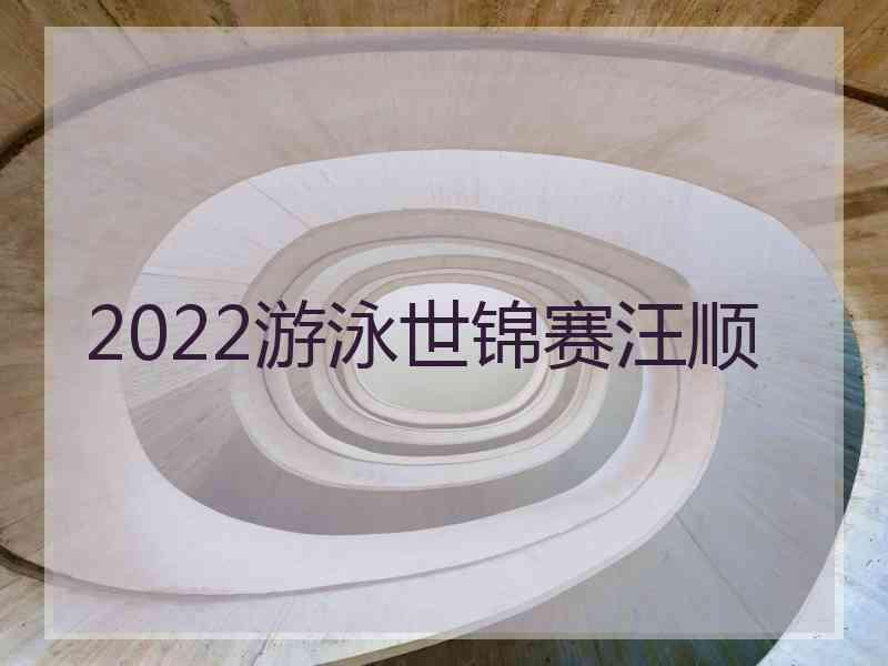 2022游泳世锦赛汪顺