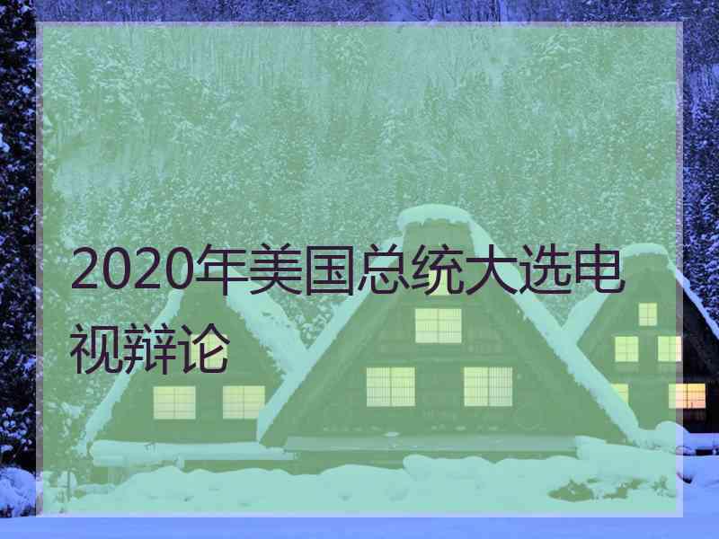 2020年美国总统大选电视辩论