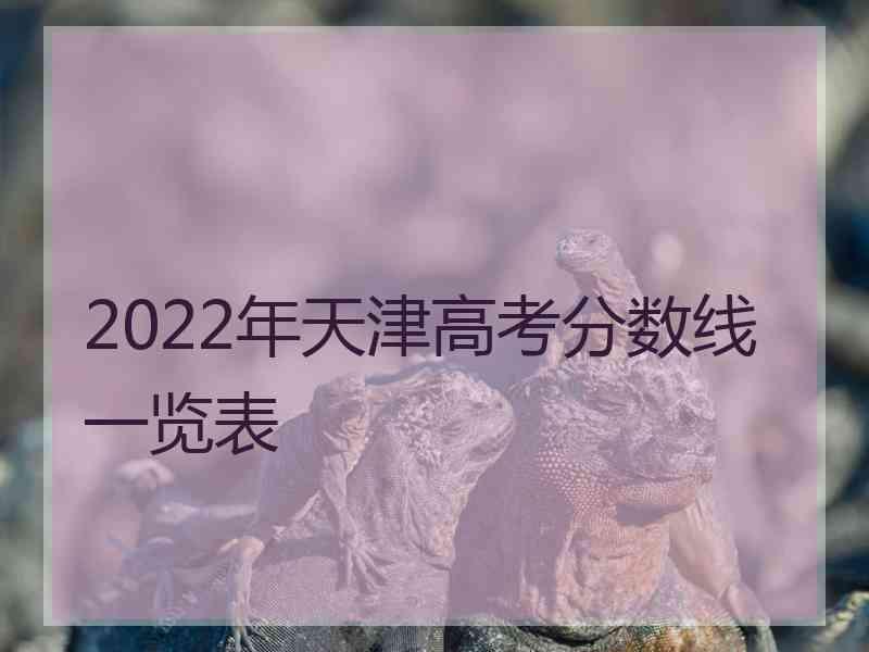 2022年天津高考分数线一览表