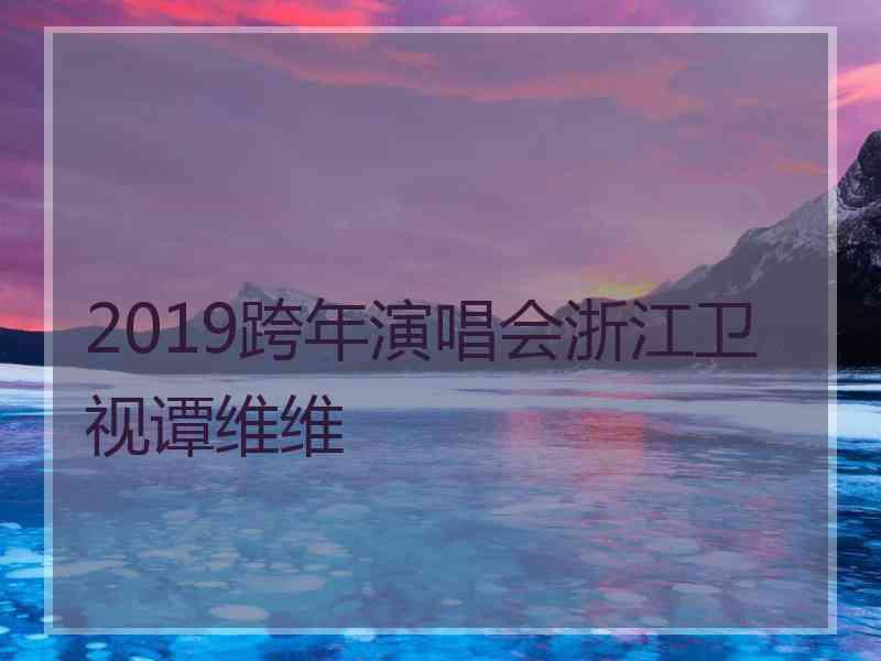 2019跨年演唱会浙江卫视谭维维