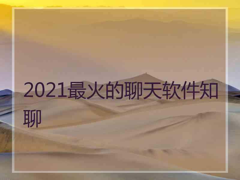 2021最火的聊天软件知聊