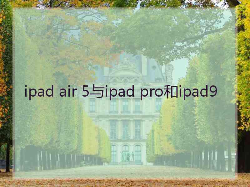 ipad air 5与ipad pro和ipad9