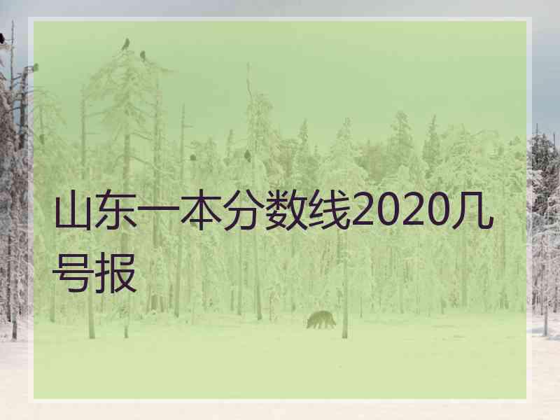 山东一本分数线2020几号报