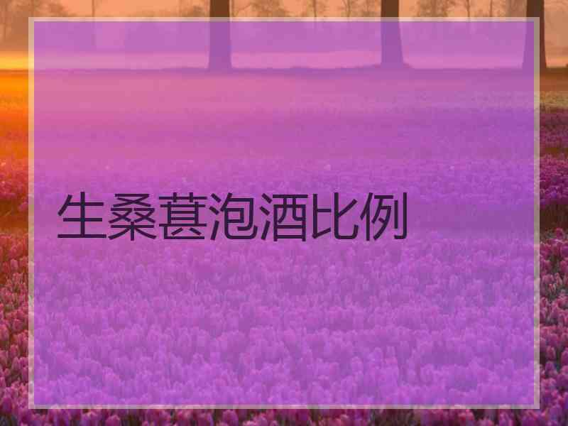 生桑葚泡酒比例