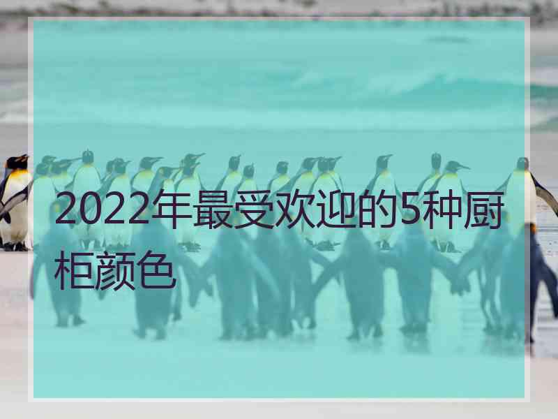 2022年最受欢迎的5种厨柜颜色