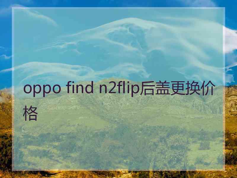 oppo find n2flip后盖更换价格