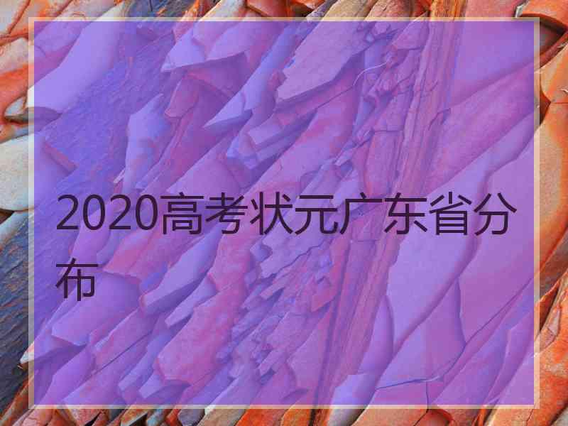 2020高考状元广东省分布