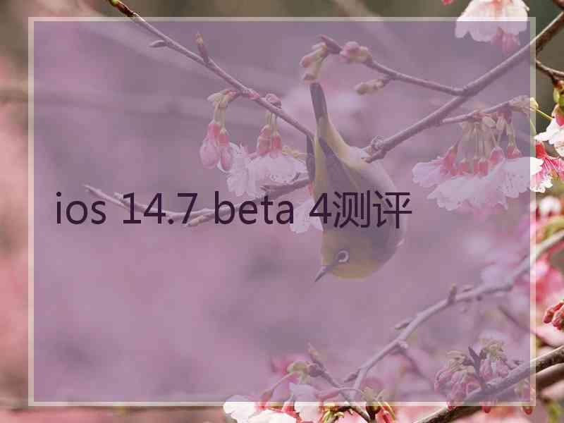 ios 14.7 beta 4测评