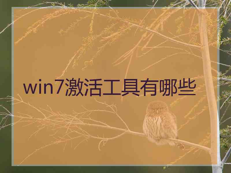 win7激活工具有哪些