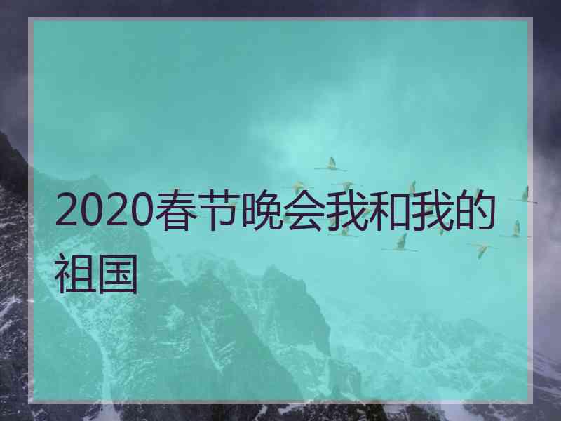 2020春节晚会我和我的祖国