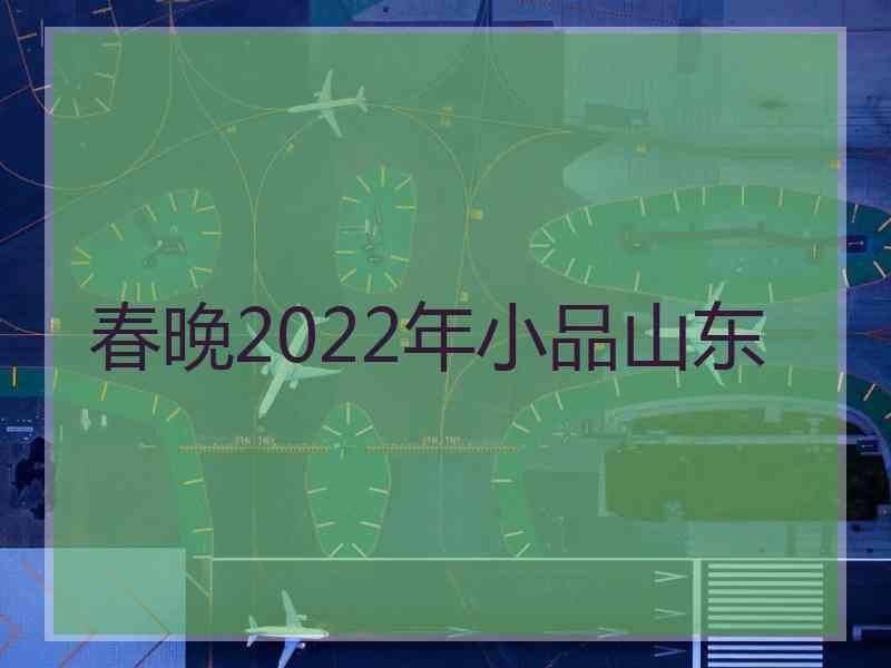 春晚2022年小品山东