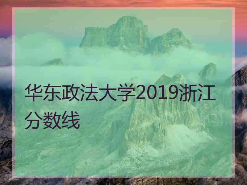 华东政法大学2019浙江分数线