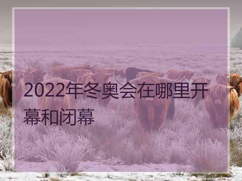 2022年冬奥会在哪里开幕和闭幕