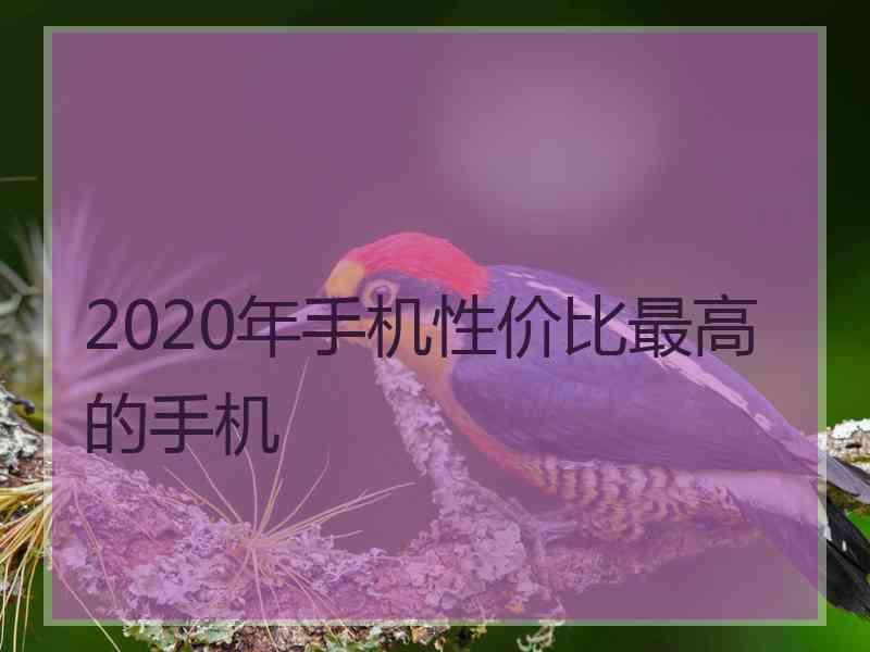 2020年手机性价比最高的手机