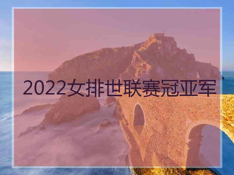 2022女排世联赛冠亚军