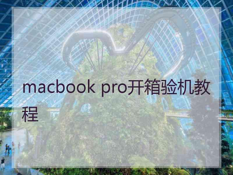 macbook pro开箱验机教程