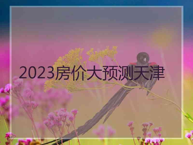 2023房价大预测天津