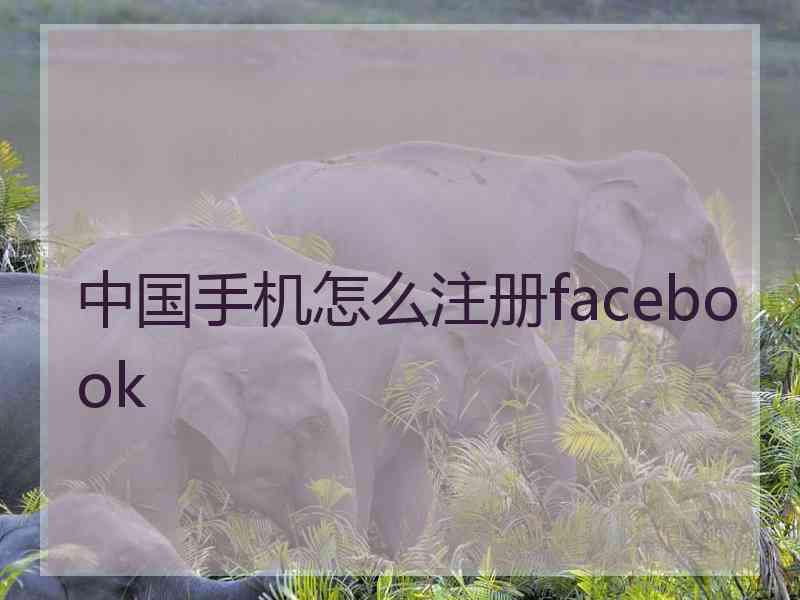 中国手机怎么注册facebook