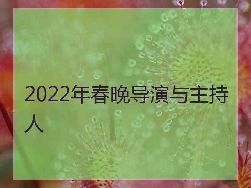 2022年春晚导演与主持人