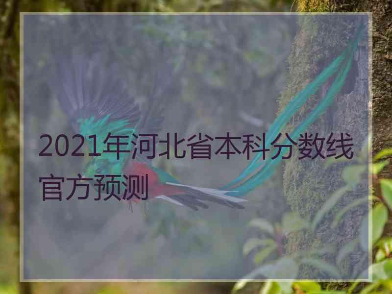 2021年河北省本科分数线官方预测