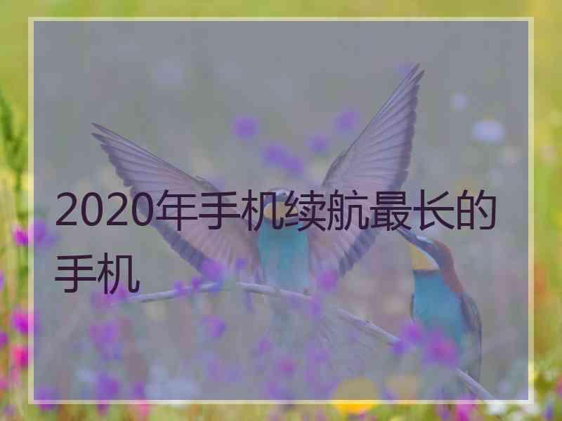 2020年手机续航最长的手机