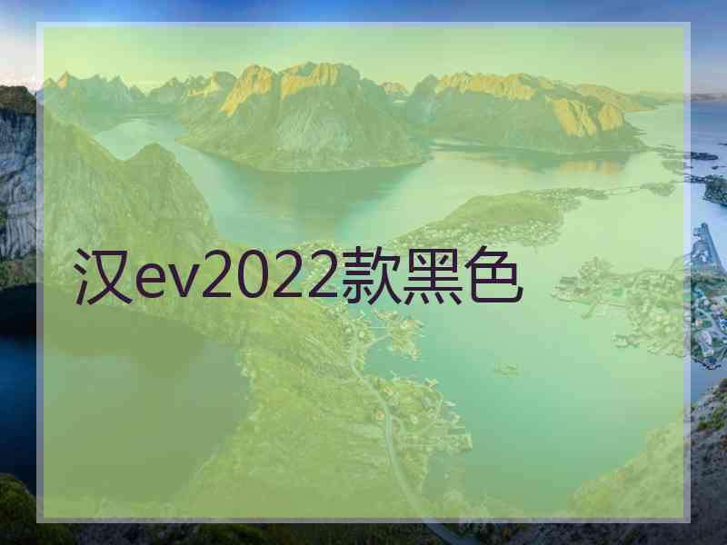 汉ev2022款黑色