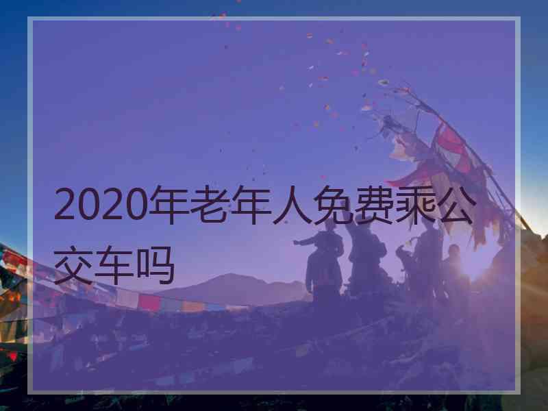 2020年老年人免费乘公交车吗