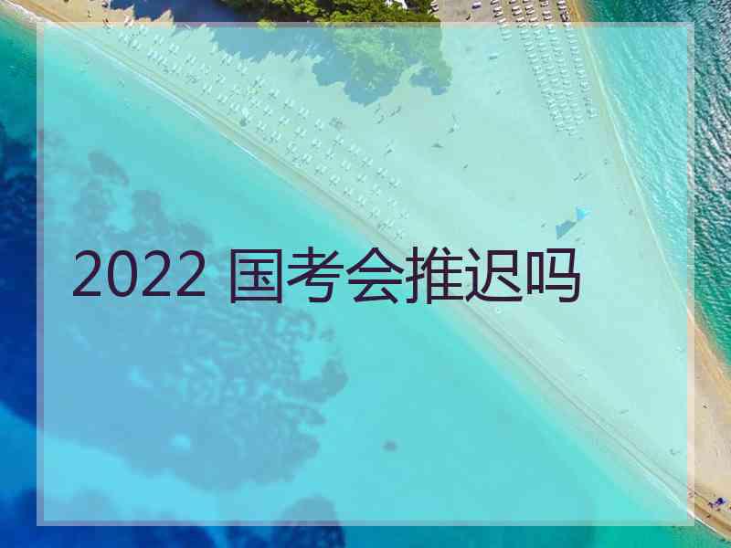 2022 国考会推迟吗