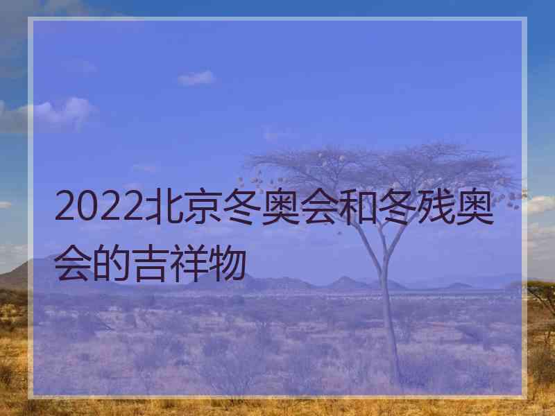 2022北京冬奥会和冬残奥会的吉祥物