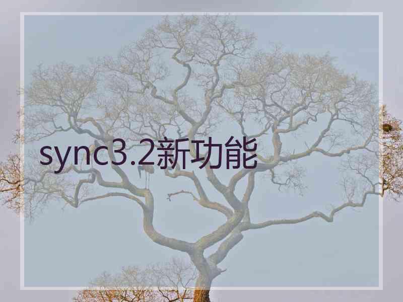 sync3.2新功能