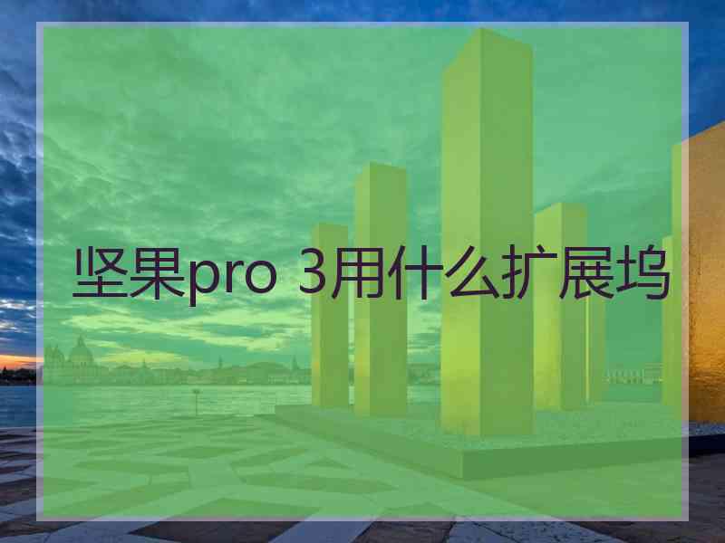 坚果pro 3用什么扩展坞