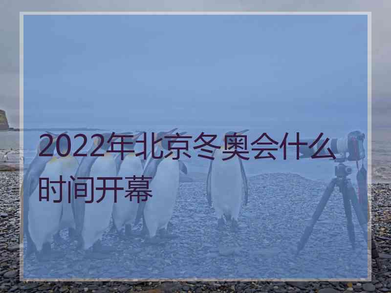 2022年北京冬奥会什么时间开幕