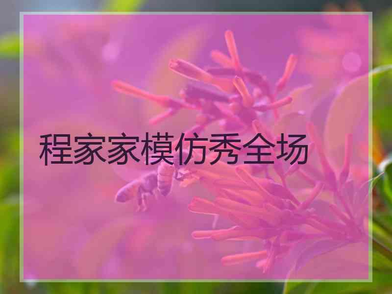 程家家模仿秀全场