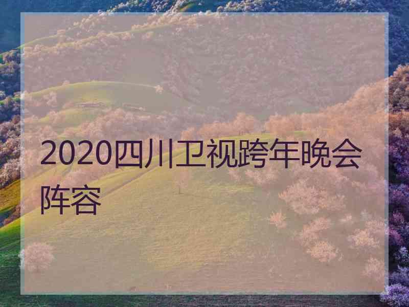 2020四川卫视跨年晚会阵容