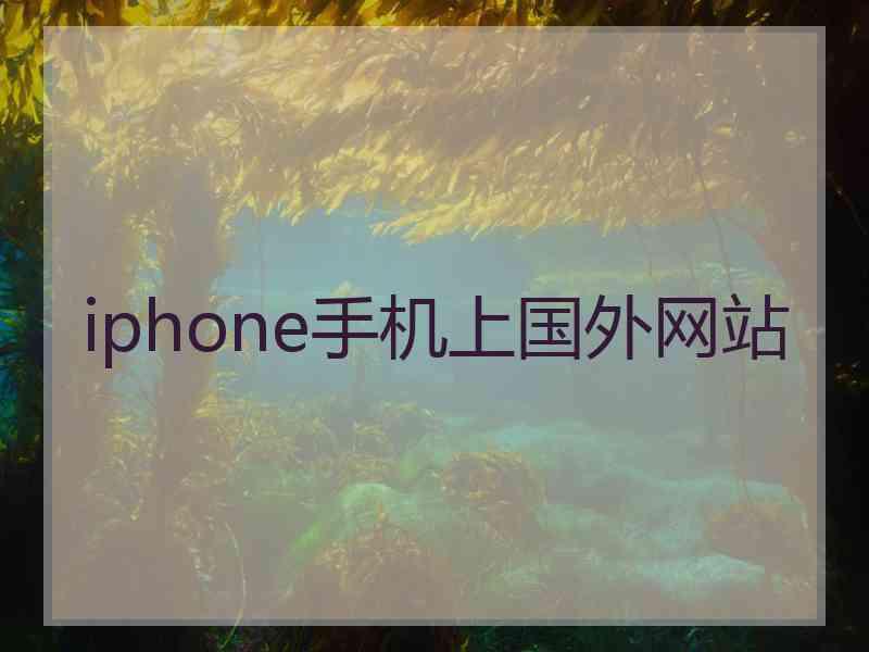 iphone手机上国外网站