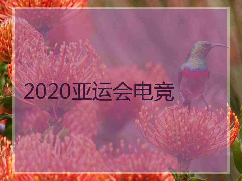 2020亚运会电竞