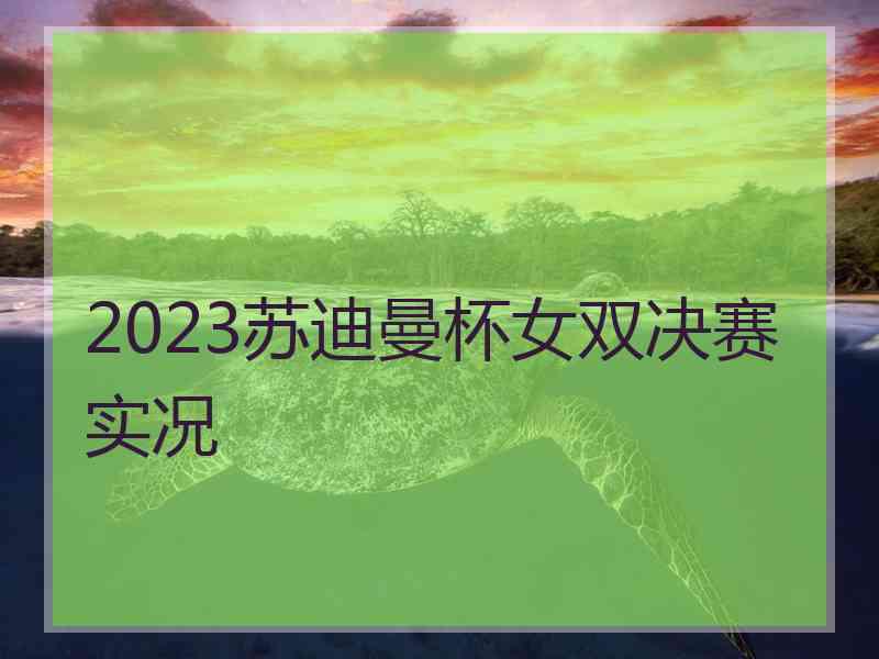 2023苏迪曼杯女双决赛实况