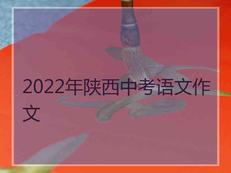 2022年陕西中考语文作文