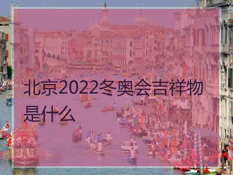 北京2022冬奥会吉祥物是什么