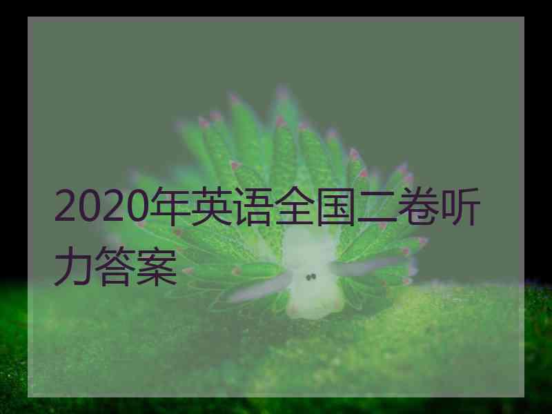 2020年英语全国二卷听力答案