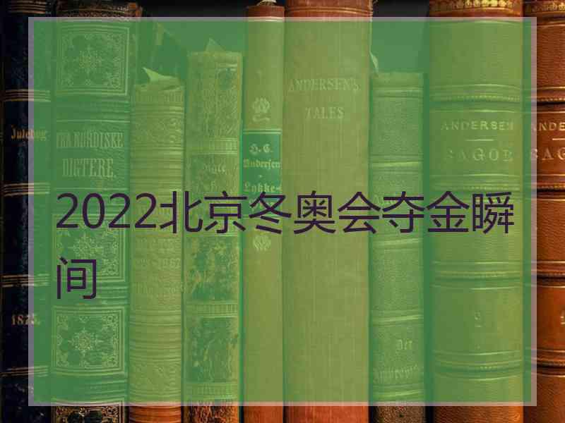 2022北京冬奥会夺金瞬间