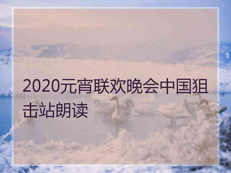 2020元宵联欢晚会中国狙击站朗读