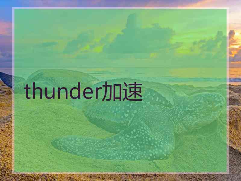 thunder加速