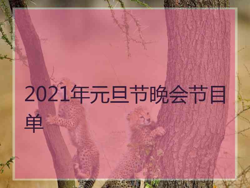 2021年元旦节晚会节目单