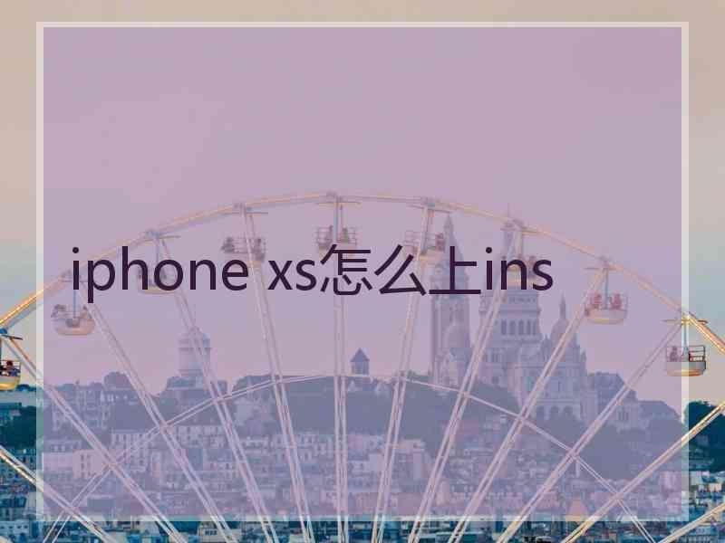 iphone xs怎么上ins