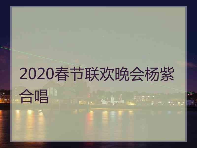 2020春节联欢晚会杨紫合唱