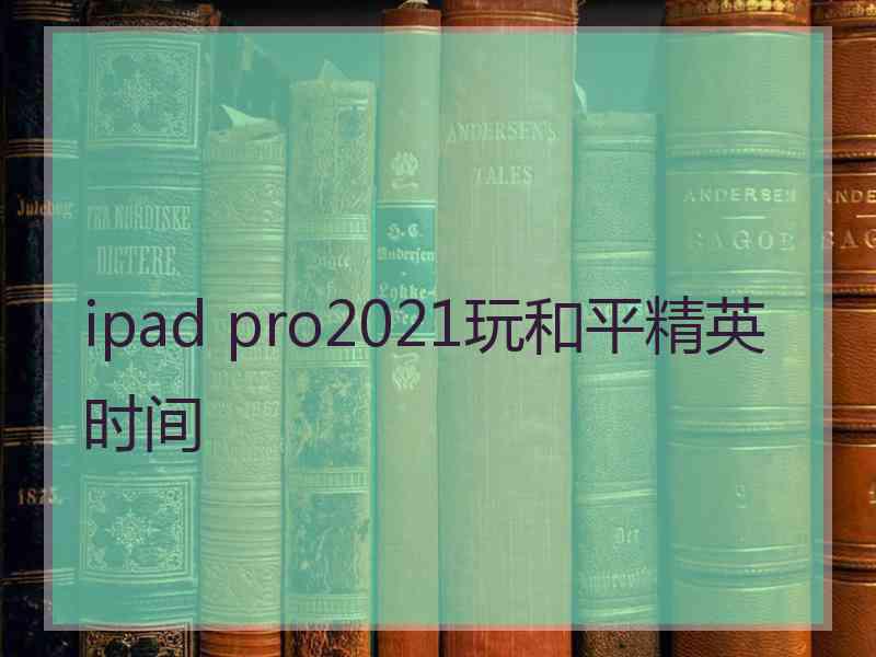 ipad pro2021玩和平精英时间